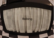 Front of the Belong cart with its curtain