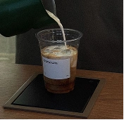 Iced coffee being poured